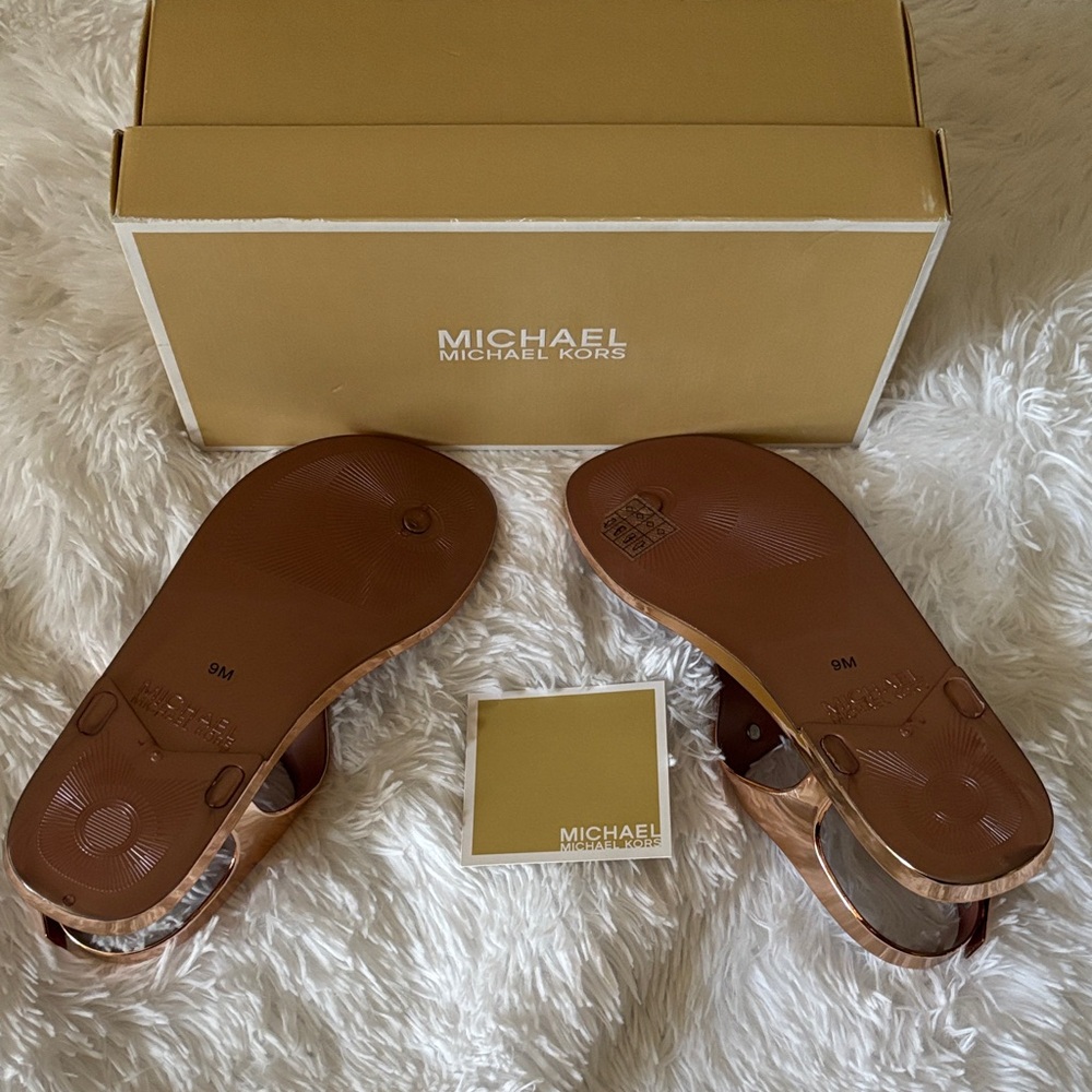 Michael Kors Metallic Rose Sandals - Picture 2 of 3